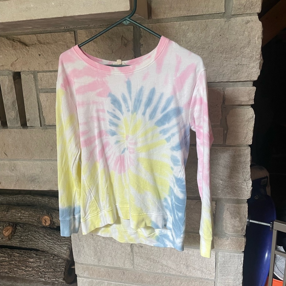Jane and Delancey Tie-Dye Sweatshirt - Pink, Yellow, Blue